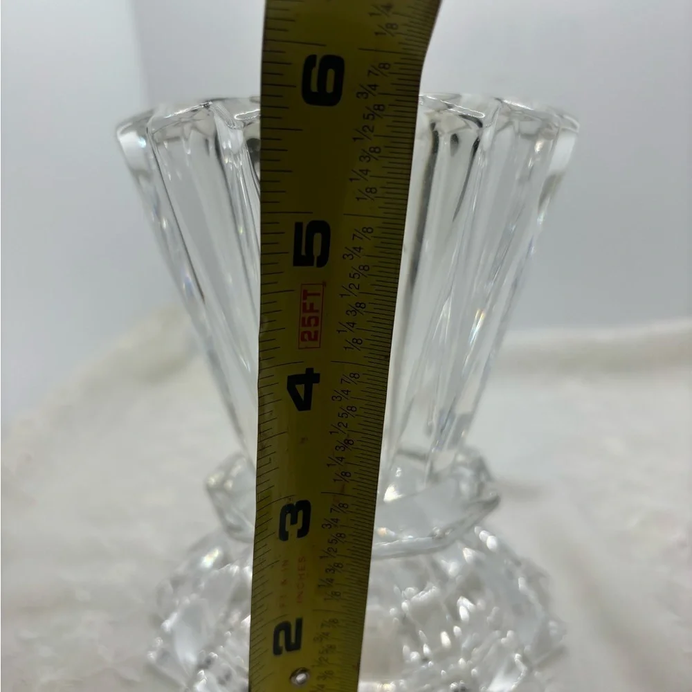 Marquis by Waterford Lead Crystal Omnia Pillar Candle Holder 6”
